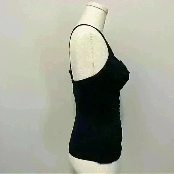 Seafolly Australia Goddess Twist Bandeaux Ruched Tankini Bathing Suit Top Black - Picture 9 of 15